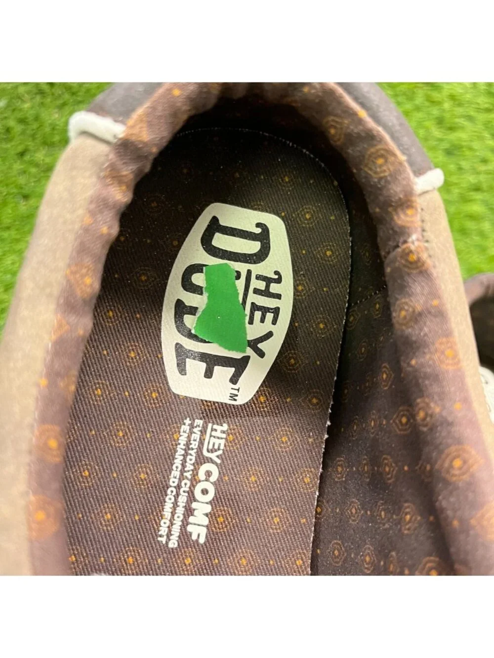 Hey Dude Wally Embossed Steerhead Mens Size 9 Brown Athletic Slip On Shoes